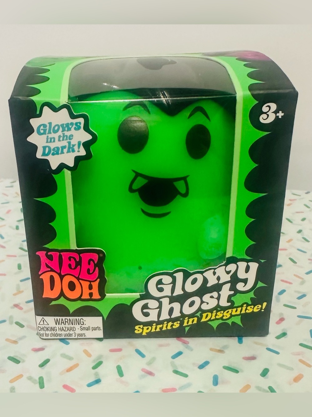 Nee Doh Glowy Ghost Glow-in-the-Dark Stress Toy - Green